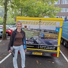 Anke voor onze lesaanhanger na het BE-examen
